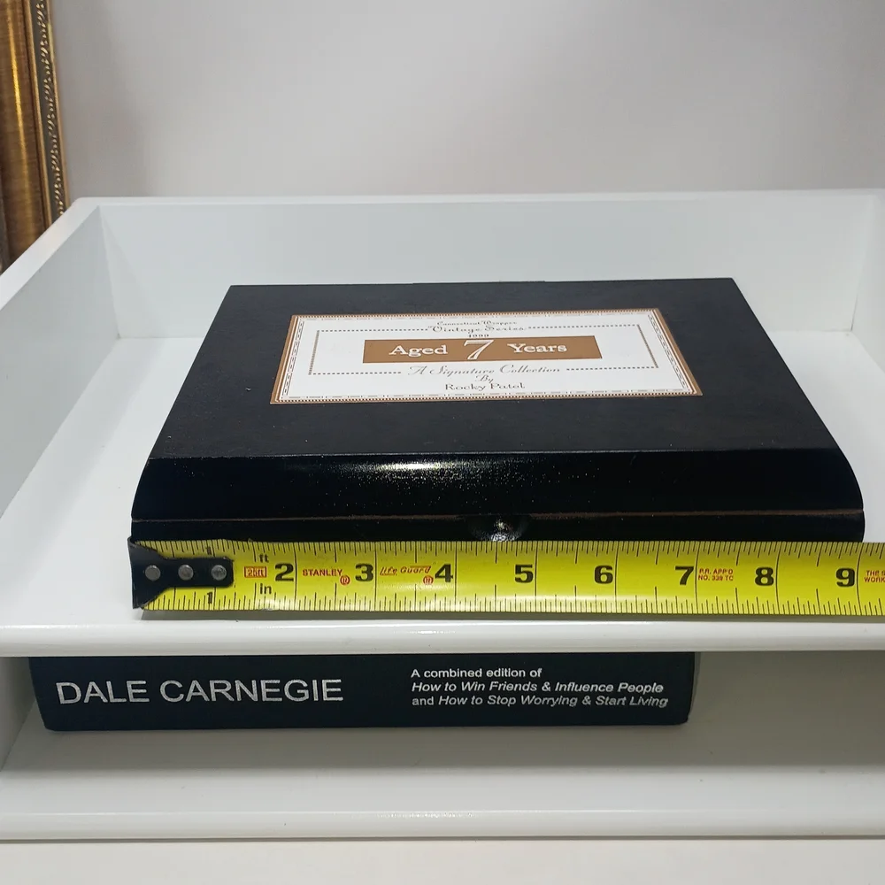 Red and Black Cigar Box with Gold Logo